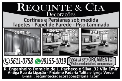 Cama Mesa banho Cortinas e Tapetes Requinte & CIA