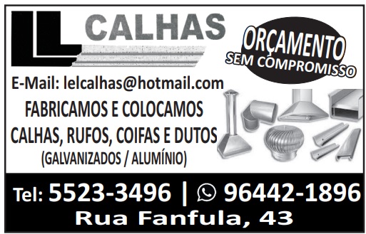 Fabricação de Calhas L&L Calhas