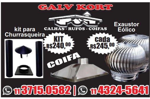 Galv Kort Calhas Rufos e Coifas