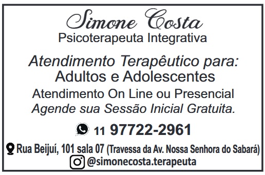 Psicoterapeuta Integrativa Simone Costa