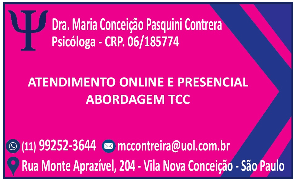 Psicóloga - Dra. Maria Conceição Pasquini Contrera