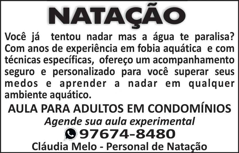 Cabeleireira Vera Cláudia Melo - Personal de Natação