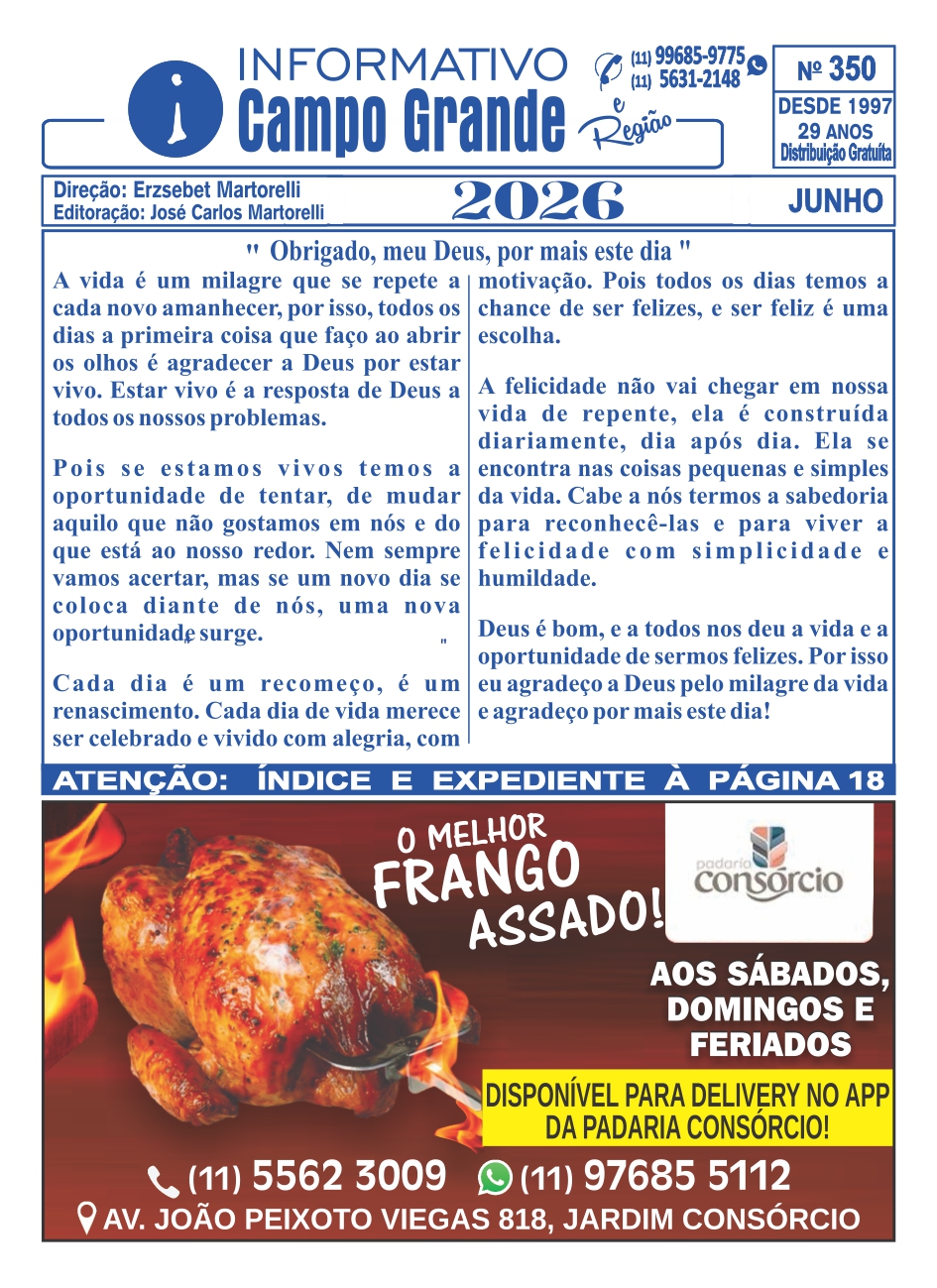 Revista de Bairro Mês de Agosto de 2026