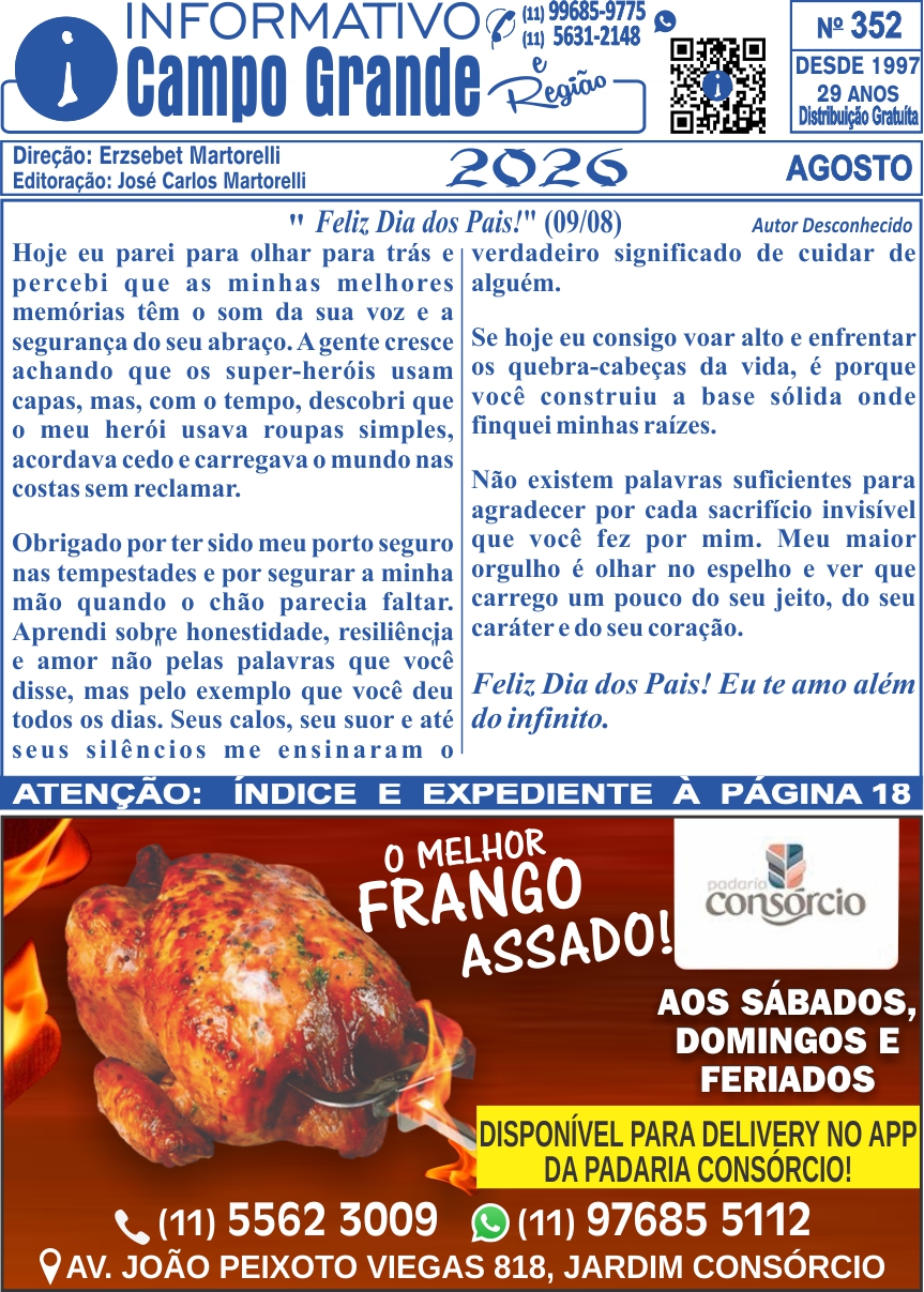 Revista de Bairro Mês de Agosto de 2026