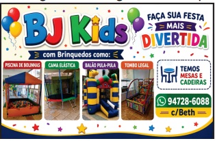 Fazer Festa e Eventos na BJ Kids - Aluguel de Brinquedos